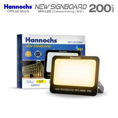 Hannochs Lampu Sorot LED Flood Light New Signboard HFH 200W Cahaya Kuning (Model Horizontal)