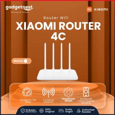 Xiaomi Router 4C | 4 Antena Omnidirectional | Memori 64 MB 300Mbps