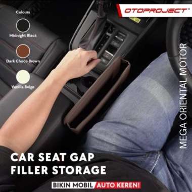 Car Seat Gap Filler Storage Organizer Mobil Otoproject BROWN