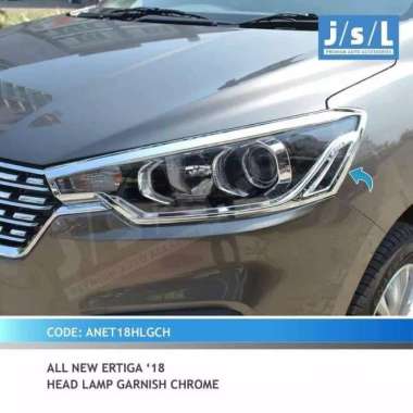 garnish headlamp lampu depan chrome jsl all new ertiga 2018
