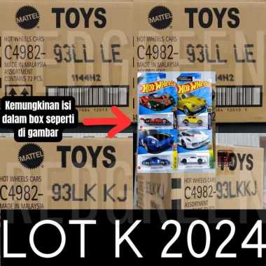 mainan anak diecast Hotwheels Lot K 2024 1 dus isi 72pcs Hotwheels Lot L 2024 diecast koleksi 1 dus