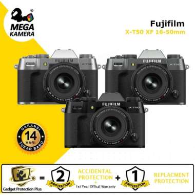 FUJIFILM X-T50 Mirrorless Camera with XF 16-50mm f/2.8-4.8 Lens - Fuji XT50 silver