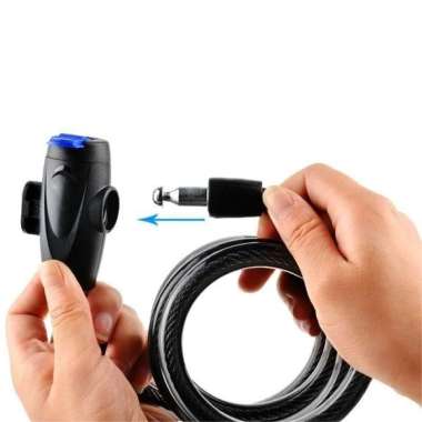 LBX Gembok Sepeda Kabel Serat Baja Kunci Rantai Motor Mainan Anak Pagar Rumah Panjang 1.2 Meter 1.2M
