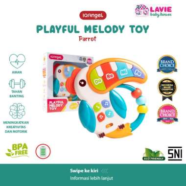 IQ Angel - Playful Melody Toy Parrot / Mainan Musik Bayi Edukasi Motorik Tactiles Sensory Play Anak