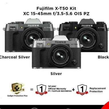 WITACOM - Fujifilm X-T50 / XT50 / XT 50 Kit XC 15-45mm f/3.5-5.6 OIS PZ - Garansi Resmi Silver