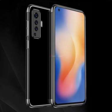Case Vivo X50 X50 Pro Case Luxury Clear Transparent Plating Case X50 X50 Hitam