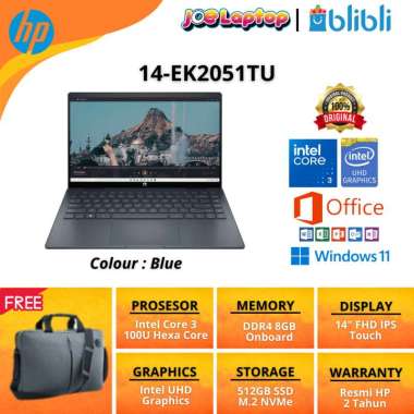 HP Pavilion x360 Convert 14-EK2051TU Blue Core 3 100U Win11 OHS