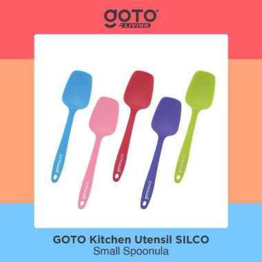 Goto Silco Kitchen Utensil Spatula Silikon Capitan Sendok Masak Dapur SMALL Spoonula PINK