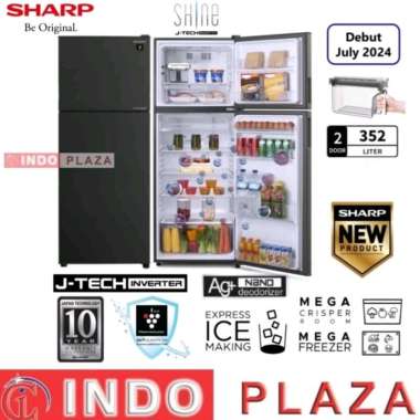 KULKAS SHARP 2 PINTU JTECH INVERTER PLASMACLUSTER SJ-456SIGK 352 Liter