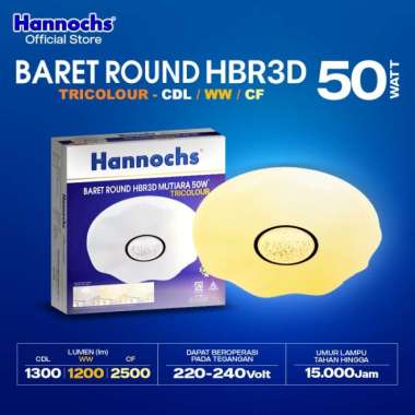 Hannochs Lampu Downlight LED Baret Round HBR3D Mutiara 50W Tricolour