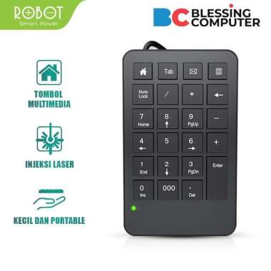 Keyboard Numerik USB ROBOT RK01 / Wired Numeric Keypad Robot
