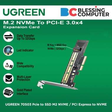 UGREEN 70503 Pcie to SSD M2 NVME / PCI Express to NVME