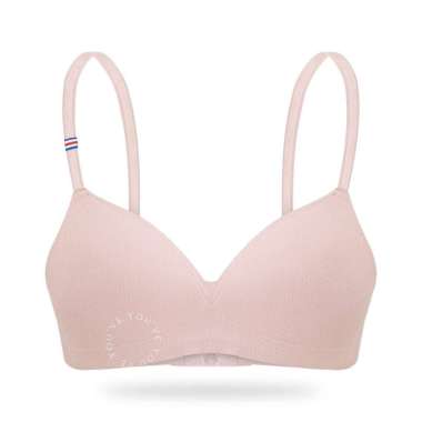 Wimiu BH Seamless Anti Nyeplak Bra Tanpa Kawat Wanita Pakaian Dalam 100090 Busa Tipis Cantik Cream 3