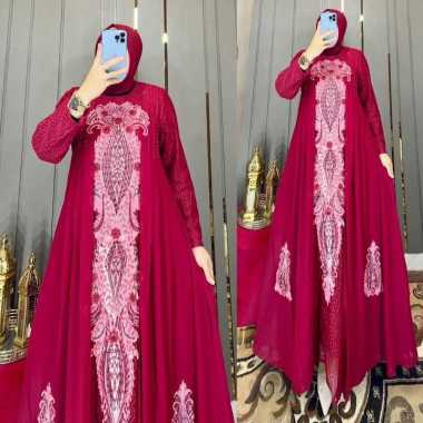 GAMIS DRESS SABYAN BROKAT GAMIS PESTA BURKAT MEWAH PESTA XL M