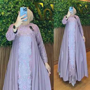 GAMIS DRESS SABYAN BROKAT GAMIS PESTA BURKAT MEWAH PESTA XL C