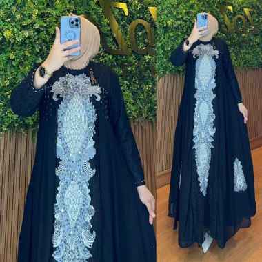 GAMIS DRESS SABYAN BROKAT GAMIS PESTA BURKAT MEWAH PESTA XL F