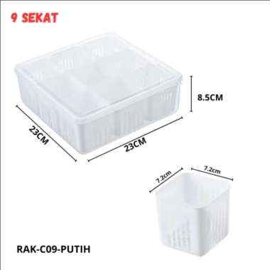 Promo Kotak Kontainer Makanan Kulkas Keranjang Buah Pengering Sayuran Box / Kotak Penyimpanan Makana
