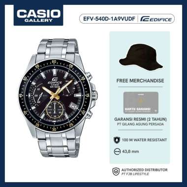 Casio Jam Tangan Original Pria Edifice EFV-540D-1A9VUDF Analog silver