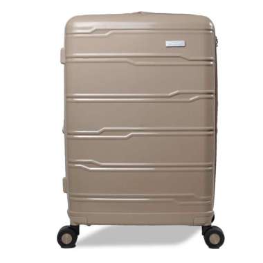 Dupont Koper Hardcase PP Anti Theft Zipper dan Expander dan TSA Size 24 Inch - 7044 Champagne