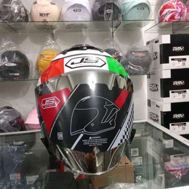 HELM JS ARMOR LEOPARD WHITE ORIGINAL