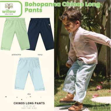Celana Anak - Bohopanna Chinos Long Pants 4Y Pistachio