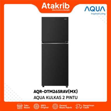 AQUA KULKAS 2 PINTU AQR-DTM265RAV(MX) Turbo Cooling Twin Inverter