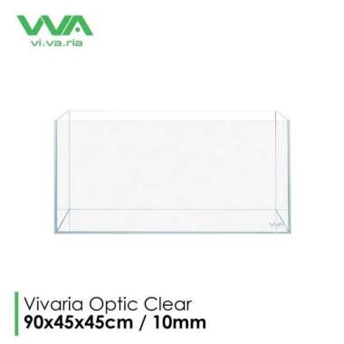 Aquarium Optic Clear 90x45x45 10mm Vivaria cube garden 90cm low iron (TERMASUK PACKING KAYU)