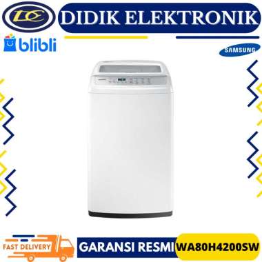 MESIN CUCI SAMSUNG WA80H4200SW 8KG Mesin Cuci Top Loading Wobble Pulsator