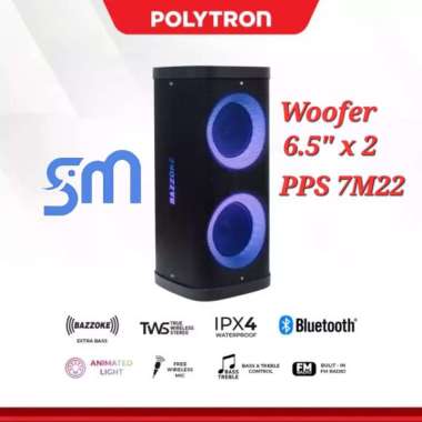 Speaker Polytron Party box PPS 7M22 Portable Bluetooth PPS7M22 Karaoke