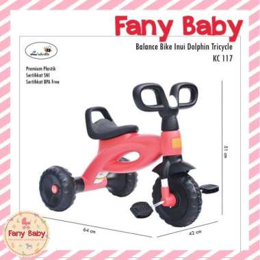Labeille Baby Dolphin Tricycle KC - 117 Red