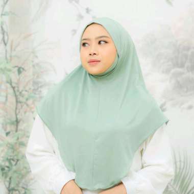 PUSSAT Adreena Bergo Dagu Spandeks Jersey Premium Khimar Umroh Haji Kajian Hijab Instan Daily Hijab