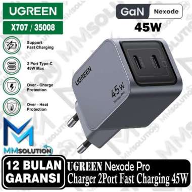 UGREEN Charger Nexode Pro GaN Mini Size PD Type C Fast Charging 45W ADP GAN 45W