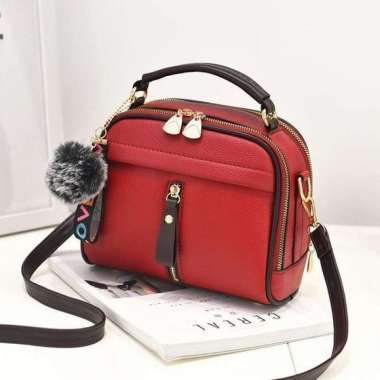 MAYBAGS MELANIE / EVALIA Tas Selempang Wanita Sling Bag Slingbag Murah MELANIE Merah