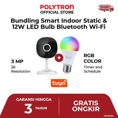 CTRL PAKET CCTV GOLDVIS INDOOR STATIC 3MP + BULB BULB 1x SC INS31 + 1x SL B12WB