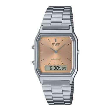 CASIO ORIGINAL - CASIO AQ-230A-4AMQYDF CASIO AQ 230A 4A - JAM TANGAN WANITA JAM WANITA NG - STAINLES