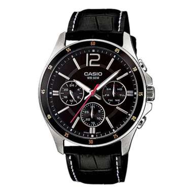 CASIO ORIGINAL - CASIO MTP-1374L-1AVDF CASIO MTP 1374L 1A - JAM TANGAN PRIA JAM PRIA CT - KULIT CASI