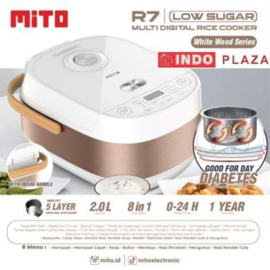 RICE COOKER MITO R7 LOW SUGAR / LESS SUGAR / LOW CARBO Hitam