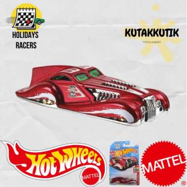 Hot Wheels Mobil Sedan Klasik Screamliner Merah 2017 Holiday Racers