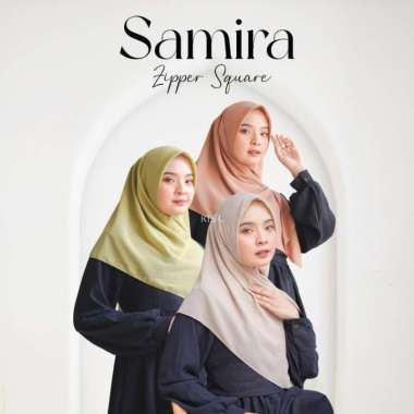 RTSR Get 3pc Samira Zipper Square Hijab Resleting Wanita Blushour