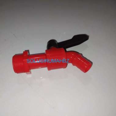 KRAN PVC 3/4 HANDLE BODY MERAH 3/4" BERAT 35G 35 GRAM BOLA MODEL AMICO DRAT BESAR KERAN 35 Gram Air 