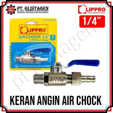 Lippro 9460-14 Air Cock 1/4" Air Chock Stop Keran Kran Angin Kompresor Hato Kompressor Compresor Com