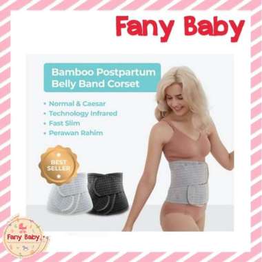 Mooimom Bamboo Postpartum Belly Band black M