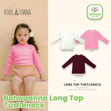Atasan Anak - Bohopanna Long Top Turtleneck 1Y Pink