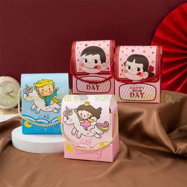 Hampers Goodie Bag Tas Bingkisan Snack Makanan Paper Bag Ulang Tahun Motif Kartun Boy