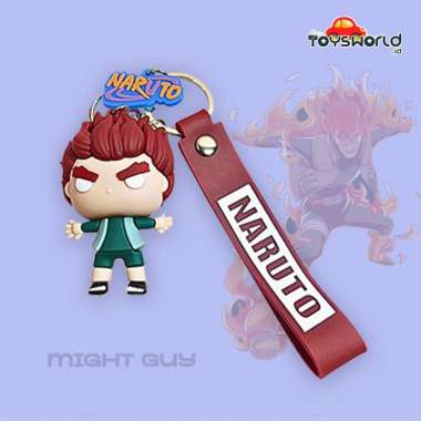 Keychain karakter anime Naruto Shippuden Might Guy