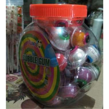 permen lunak bola mata luvmi bubble gum bola mata isi 50 pcs Permen lunak