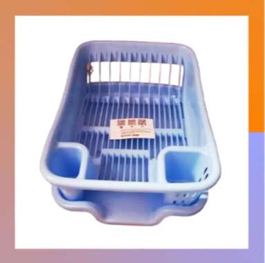 Rak Piring Rak Piring Minimalis Tempat Piring Rak Piring Plastik Rak Wastafel Cuci Piring Biru
