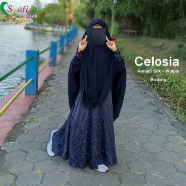 Gamis Set Celosia moms & kids by Syafira | Gamis Embos Jaguard XXXL Birdong kids
