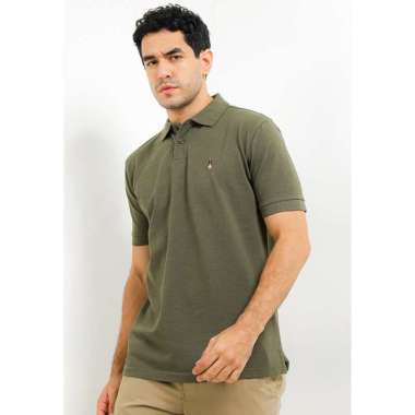 Hush Puppies Volta Polo Shirt (Misty Polo) Pria Olive XXXL