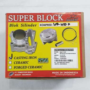BLOK CAST IRON & FORGED PISTON BRT BEAT POP SPORTY STREET SCOOPY STYLISH ESP 54.50 PISTON MENTAH